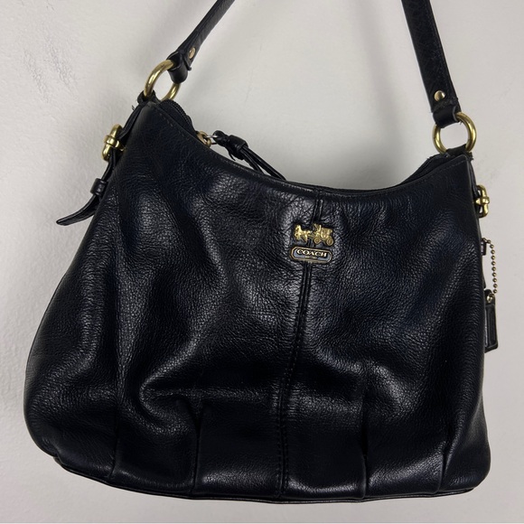 Coach Small Top Handle Leather Hobo Bag - Picture 5 of 8